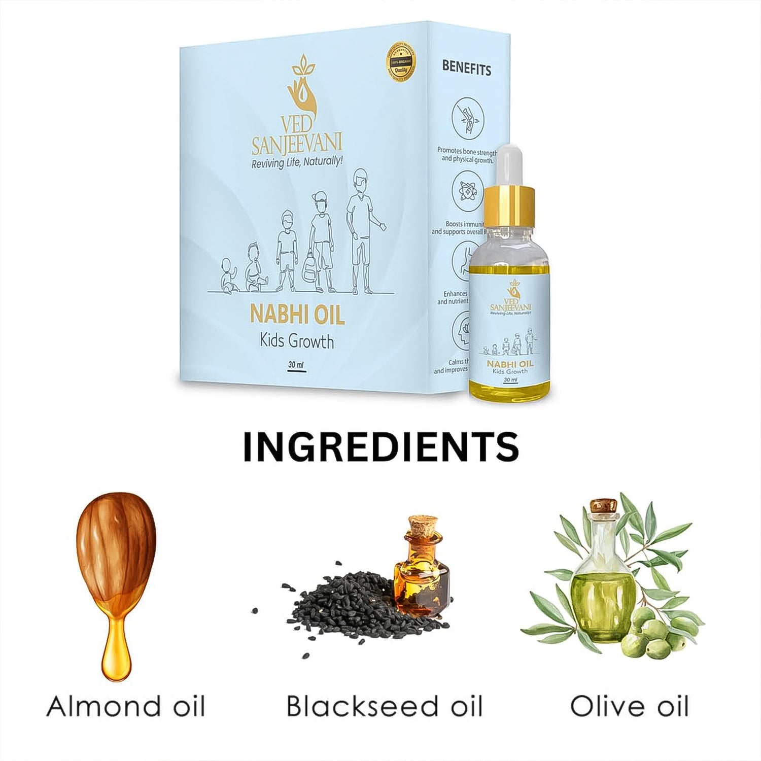 Ved Sanjeevani Nabhi Oil For Kids Growth (30ml  1 Pc) Ved Sanjeevani Nabhi Oil For Kids Growth (30ml  1 Pc)